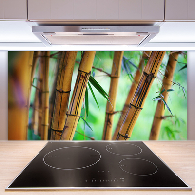 Crédence de cuisine en verre Bambou nature jaune