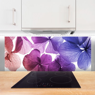 Crédence de cuisine en verre Fleurs floral rose violet