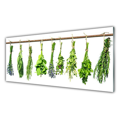Crédence de cuisine en verre Fleurs floral vert violet