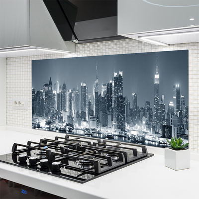 Panneaux de cuisine en verre Ville bâtiments gris
