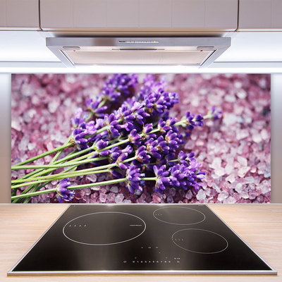 Panneaux de cuisine en verre Fleurs floral violet