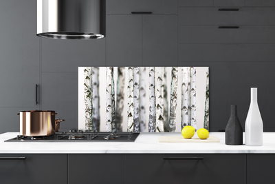 Panneaux de cuisine en verre Arbres nature noir blanc