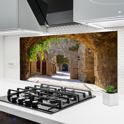 Panneaux de cuisine en verre Tunnel architecture brun gris