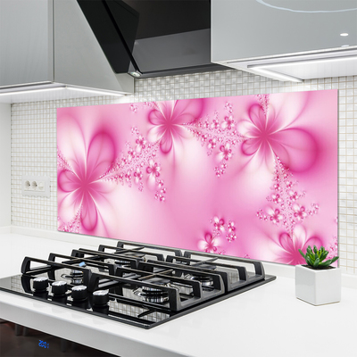 Panneaux de cuisine en verre Abstrait art rose