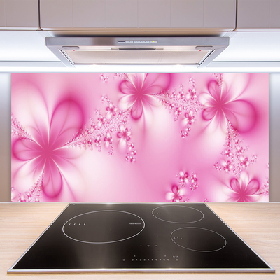 Panneaux de cuisine en verre Abstrait art rose
