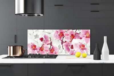 Panneaux de cuisine en verre Fleurs floral rose
