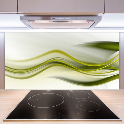 Panneaux de cuisine en verre Abstrait art vert gris blanc