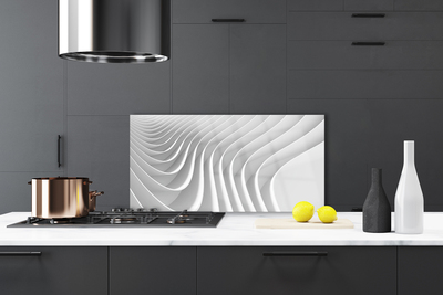 Panneaux de cuisine en verre Abstrait art blanc