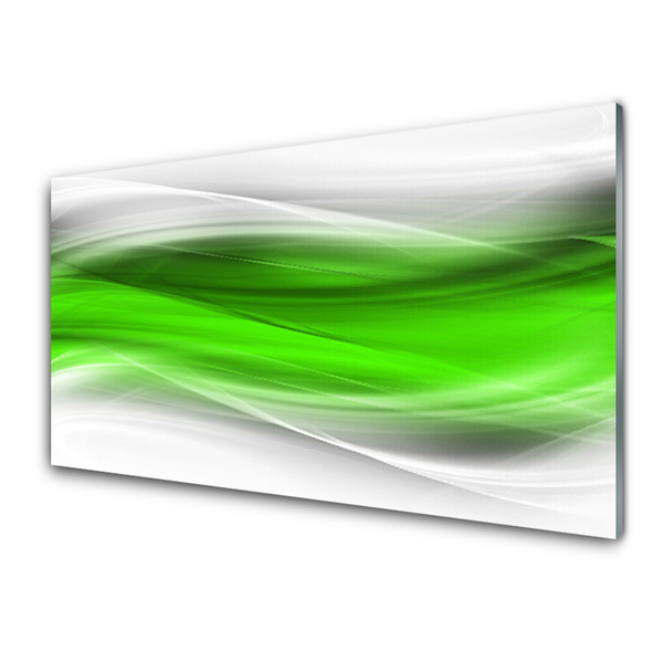 Panneaux de cuisine en verre Abstrait art vert gris blanc