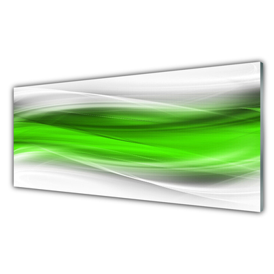 Panneaux de cuisine en verre Abstrait art vert gris blanc