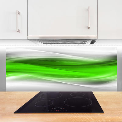 Panneaux de cuisine en verre Abstrait art vert gris blanc