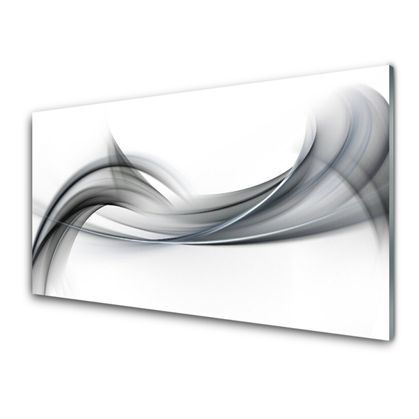 Panneaux de cuisine en verre Abstrait art gris blanc