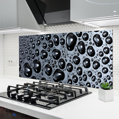 Panneaux de cuisine en verre Abstrait art noir gris