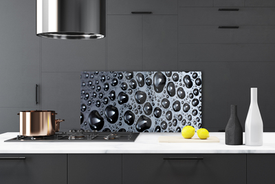 Panneaux de cuisine en verre Abstrait art noir gris