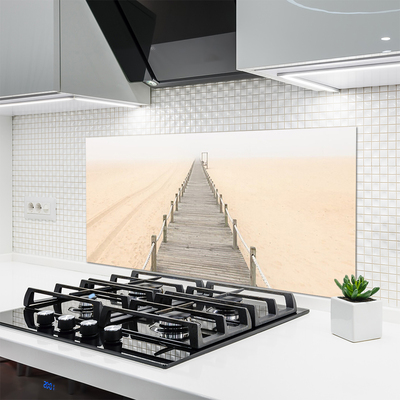 Panneaux de cuisine en verre Pont architecture gris