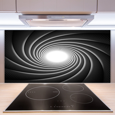 Panneaux de cuisine en verre Abstrait art gris blanc noir