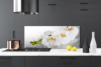 Panneaux de cuisine en verre Fleurs floral blanc