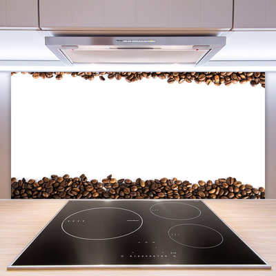 Panneaux de cuisine en verre Café en grains cuisine brun blanc