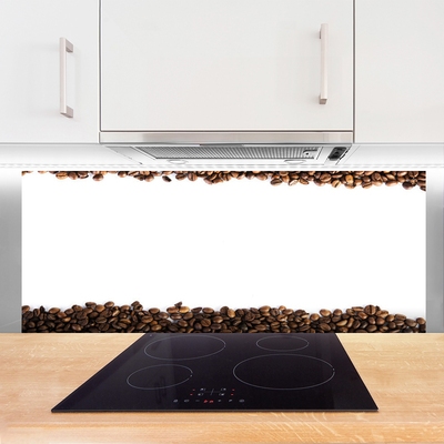 Panneaux de cuisine en verre Café en grains cuisine brun blanc