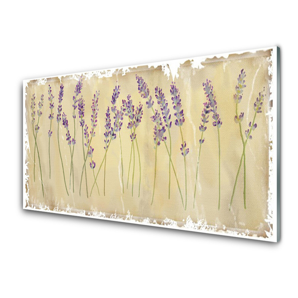 Panneaux de cuisine en verre Fleurs floral violet