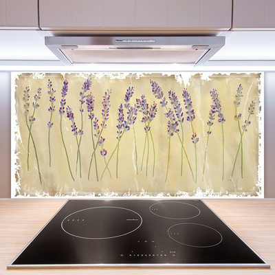 Panneaux de cuisine en verre Fleurs floral violet