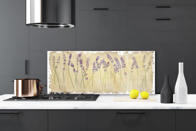 Panneaux de cuisine en verre Fleurs floral violet