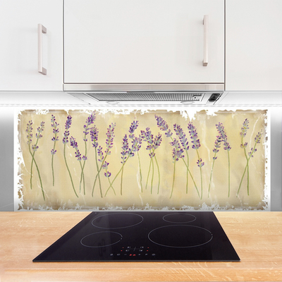 Panneaux de cuisine en verre Fleurs floral violet