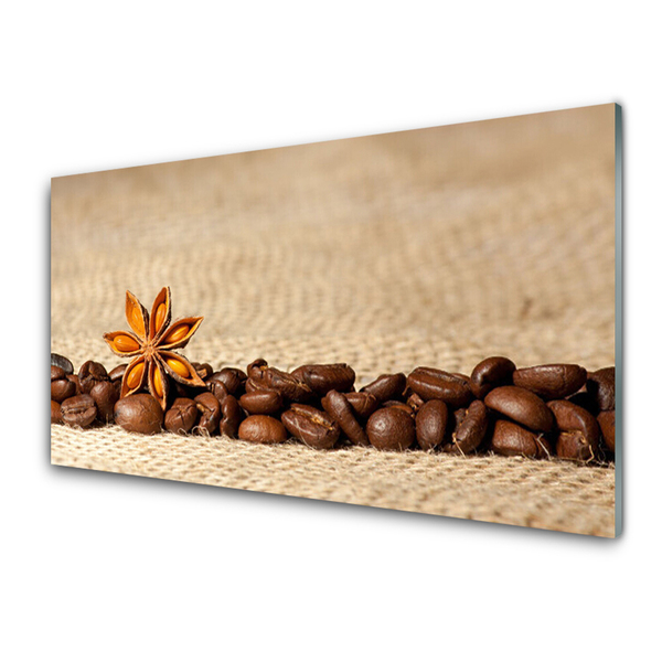 Panneaux de cuisine en verre Café en grains cuisine brun
