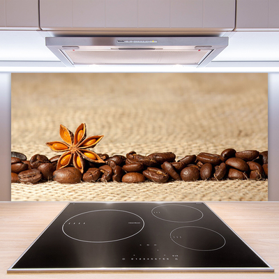 Panneaux de cuisine en verre Café en grains cuisine brun