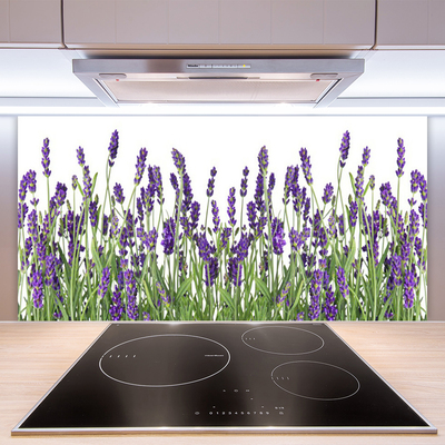 Panneaux de cuisine en verre Fleurs floral violet