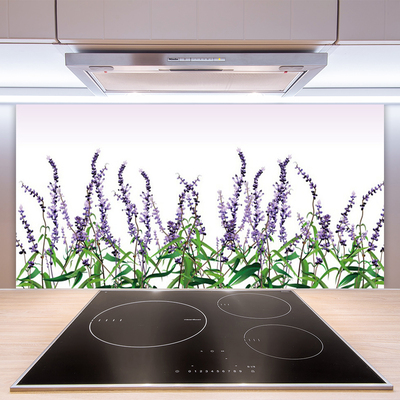 Panneaux de cuisine en verre Fleurs floral violet