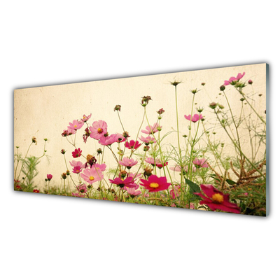 Panneaux de cuisine en verre Fleurs floral rose rouge