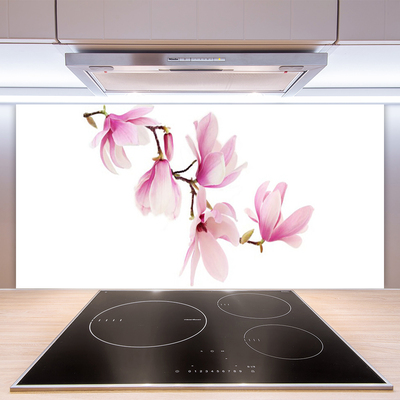 Panneaux de cuisine en verre Fleurs floral rose