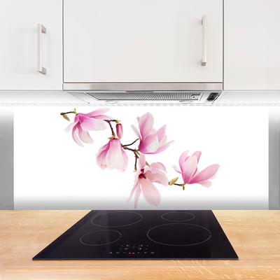 Panneaux de cuisine en verre Fleurs floral rose