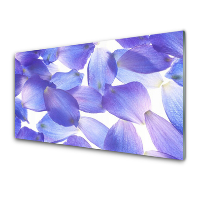 Panneaux de cuisine en verre Pétales floral violet