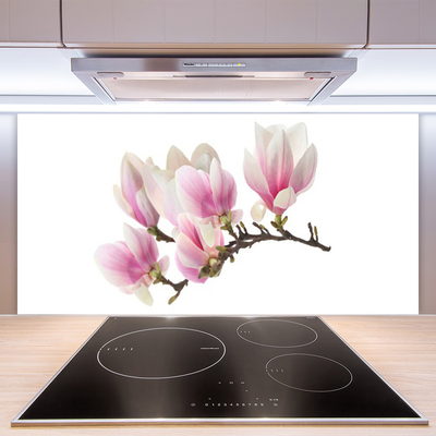 Panneaux de cuisine en verre Fleurs floral rose blanc