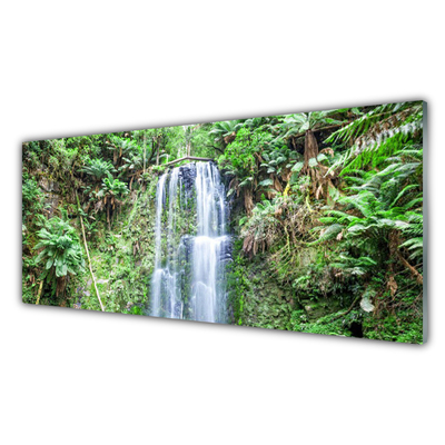 Panneaux de cuisine en verre Arbres cascade nature blanc brun vert