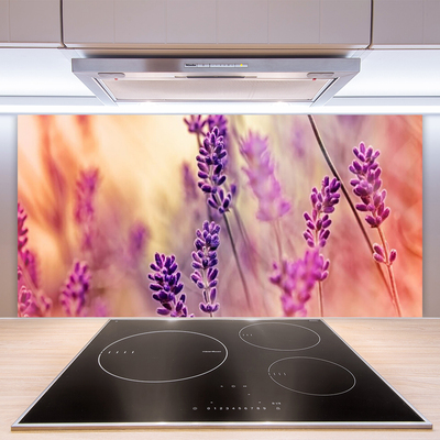 Panneaux de cuisine en verre Fleurs floral violet rose