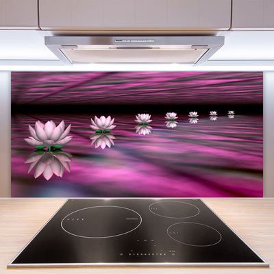 Panneaux de cuisine en verre Fleurs floral rose