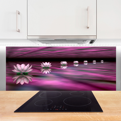 Panneaux de cuisine en verre Fleurs floral rose