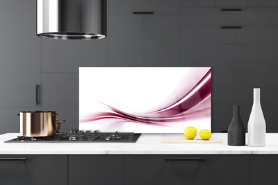 Panneaux de cuisine en verre Abstrait art rouge blanc gris