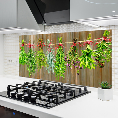 Panneaux de cuisine en verre Fleurs floral vert rouge