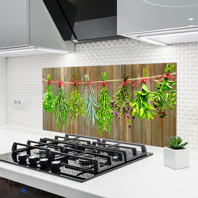 Panneaux de cuisine en verre Fleurs floral vert rouge