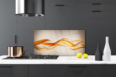 Panneaux de cuisine en verre Abstrait art jaune gris
