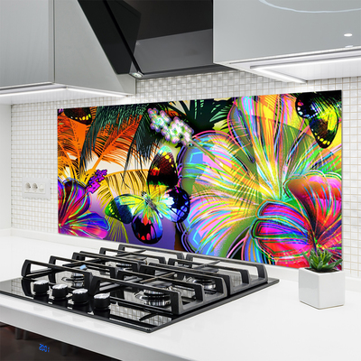 Panneaux de cuisine en verre Abstrait art multicolore