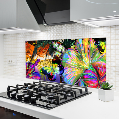 Panneaux de cuisine en verre Abstrait art multicolore