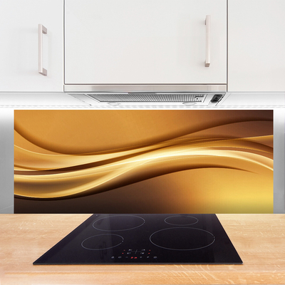 Panneaux de cuisine en verre Abstrait art jaune noir