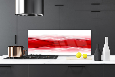 Panneaux de cuisine en verre Abstrait art rouge orange blanc
