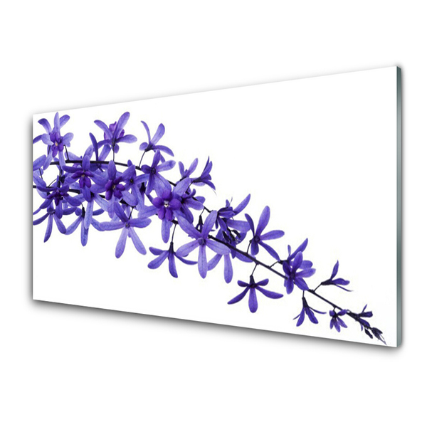 Panneaux de cuisine en verre Fleurs floral violet