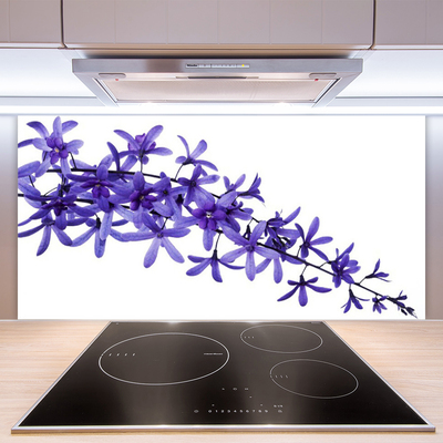 Panneaux de cuisine en verre Fleurs floral violet